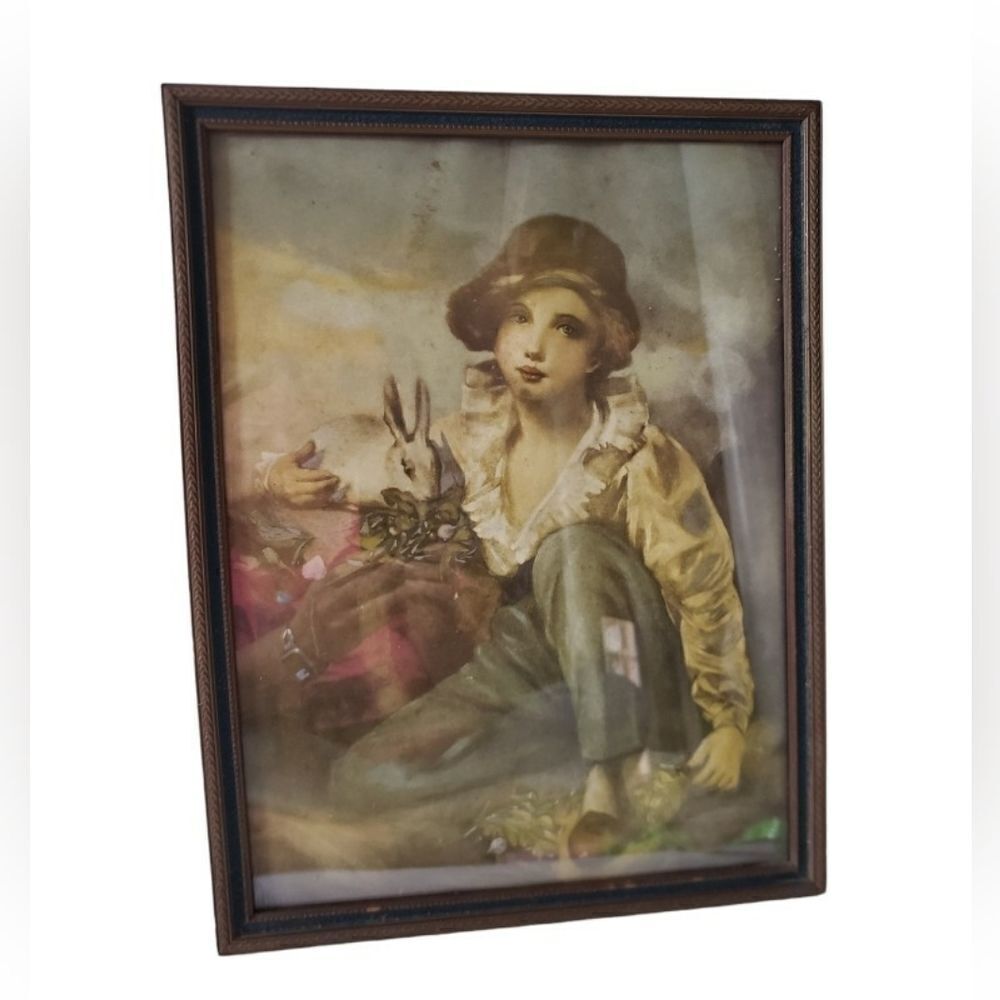 Framed Boy with Rabbit
